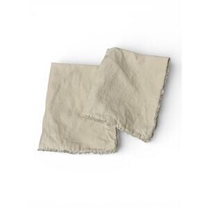 Casaluna Full/Queen Neutral Beige Linen Blend Zippered Pillow Covers 25 X 20